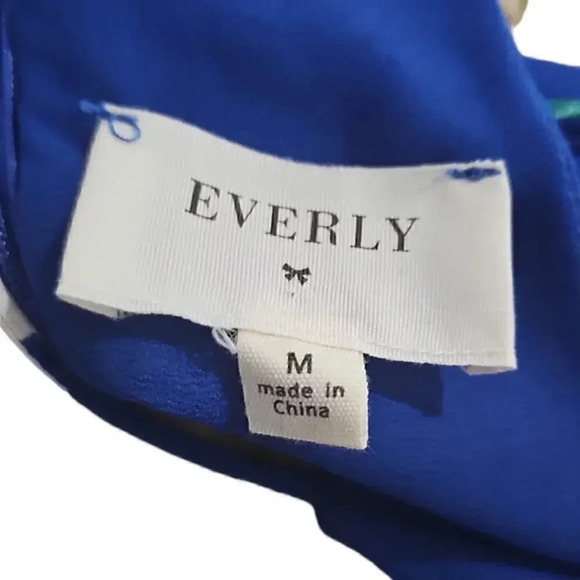 Everly Sleeveless Floral Maxi Dress Electric Blue Size M - Picture 9 of 11